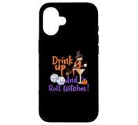 Bunco Jeu de dés Halloween Drink Up and Roll Sorcières Coque pour iPhone 16