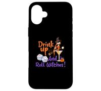 Bunco Jeu de dés Halloween Drink Up and Roll Sorcières Coque pour iPhone 16 Plus