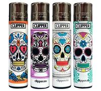 Bundle - 4 Items - Clipper Lighter Sugar Skulls "Mexican Skulls" Collection by Clipper