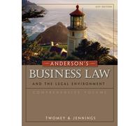 Bundle: Anderson's Business Law and the Legal Environment, Comprehensive Volume, 21st + Business Law Digital Video Library Printed Access Card
