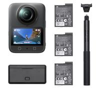 Bundle Aventure DJI Osmo 360, caméra 360 avec imagerie 360° de 1 Pouce, autonomie de Batterie prolongée avec 3 Batteries, vidéo 360° en 8K Native, caméra d’Action pour Sports, vlog