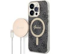 Bundle Coque pour iPhone 14 Pro Max Magsafe 4G et Chargeur Sans Fil Qi 15W Gris
