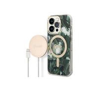 Bundle Chargeur 15W Magsafe + Coque Magsafe Jungle pour iPhone 14 Pro