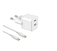 Bundle Chargeur GaN USB-C 20W + câble USB-C/USB-C - 1m - Blanc