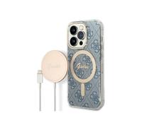 Guess Bundle Coque pour iPhone 14 Pro Max 4G et Chargeur Sans Fil15W