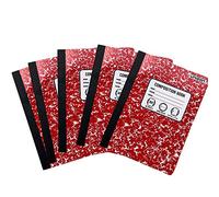 Bundle de 5 Large ligné Marbre Composition ordinateurs portables Rouge