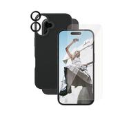 Bundle De Protections Pour Iphone 16 3-En-1 Ultra-Wide Fit Élégantes Panzer Glassnoir Transparent