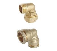 Bundle de Raccords en Laiton SOMATHERM FOR YOU - Coudé à Serrage Extérieur et Coudé Égal pour Tube PE Ø25 mm, Pression 20 Bars, Température -10°C à +80°C, Norme ACS, Étanchéité Optimale