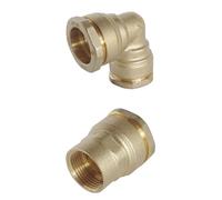 Bundle de Raccords en Laiton SOMATHERM FOR YOU - Coudé Égal et Droit pour Tube PE Ø32 mm - Résistants jusqu'à 20 bars, Température -10°C à +80°C, Norme ACS, Garantie 5 ans