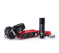 Bundle destiné aux auteurs, compositeurs, interprètes, comprenant une interface audio USB Focusrite Scarlett 2i2 Studio de 3e génération, un microphone électrostatique(à condensateur) et un casque
