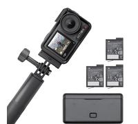 Bundle DJI Osmo Action 4 Aventure, caméra d’Action 4K/120 IPS | Étanche, capteur 1/1,3 pouce, D-Log M 10 bits, FOV 155º, jusqu’à 7 h 30 avec 3 batteries pour vlogs