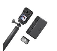 Bundle DJI Osmo Action 4 Aventure + Émetteur Mic 2 (Shadow Black), Caméra de Vlogging avec Un Capteur de 1/1,3 Pouce, HorizonSteady 360º, Micro avec Voix d’Une Clarté Cristalline