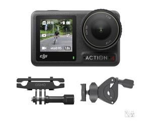 Bundle DJI Osmo Action 4 Cyclisme sur Route - Cam. de vélo avec dragonne 360° pour Cyclistes, capteur 1/1,3'', img. étonnante en Basse lum., Images 4K/120 IPS, FOV Ultra Large 155º et HorizonSteady