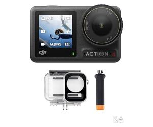 Bundle DJI Osmo Action 4 Plongée - Caméra d’action étanche, vidéo sous-marine, poignée flottante et boîtier étanche à 60 m, D-Log M 10 bits, capteur 1/1,3 pouce, HorizonSteady 360º, Caméra de vlogging