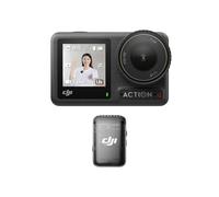 Bundle DJI Osmo Action 4 Standard + Émetteur Mic 2 (Shadow Black), Caméra de Vlogging avec Un Capteur de 1/1,3 Pouce, HorizonSteady 360º, Micro avec Voix d’Une Clarté Cristalline