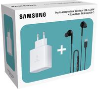 Bundle Ecouteurs intra USB C + Chargeur USB C 25W PD Noir Samsung
