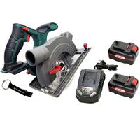Bundle HEADNMORE® - PARKSIDE® Scie circulaire portative sans fil 20V PHKSA 20 et porte-clés HEADNMORE® (batterie 2x4Ah incluse)