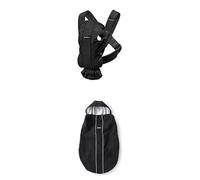 Bundle of BabyBjörn Porte-bébé Mini, Mesh 3D, Noir + Cape pour Porte-bébé, Noir