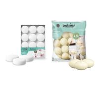 Bundle of Bolsius - Maxi bougies flottantes - Blanc + Bolsius Lot de 20 Bougies flottantes Haute - Ivory - Sans parfum