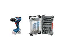 Bundle of Bosch Professional 18V System Perceuse-visseuse sans fil GSR 18V-65 (moteur sans balais, longueur de tête 166, sans batterie/chargeur) + Bosch PRO Impact Mixed Set, 35 pièces (200 x 107 mm)