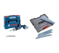 Bundle of Bosch Professional 18V System scie sabre sans-fil GSA 18V-24 (avec S922EF, S2345X, L-BOXX, sans batterie ni chargeur) + 15 pièces Lame de scie sabre Ensemble bois et métal