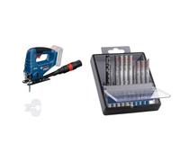 Bundle of Bosch Professional 18V System scie sauteuse sans-fil GST 18V-95 B (sans batterie ni chargeur) + Bosch 10x Kit de lames de scie sauteuse PRO Wood and Metal, 10 pièces (Longueur 100 mm)