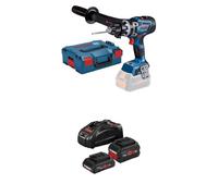 Bundle of Bosch Professional GSB 18V-150 C, Bleu, Solo + Set de batteries (1x batterie ProCORE18V 4.0 Ah + 1x batterie ProCORE18V 5.5 Ah + chargeur rapide GAL 1880 CV, boîte carton)