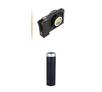Bundle of Éclairage LED Professionnel - Bicolore - 100 W+ Rollei Poignée d'alimentation - 99 Wh - pour la série Lux