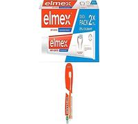 Bundle of ELMEX - Dentifrice Elmex Anti-Caries Blancheur Douce 0% Colorants - Caries - 2 x 75 ml + ELMEX - Brosse à Dents Anti-Caries Douceur Souple - Nettoyage de la dentition en douceur