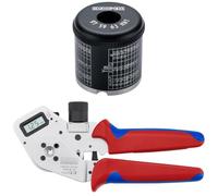 Bundle of KNIPEX Positionneur pour Harting 26 mm, 97 59 63 HA1 & KNIPEX Pince à sertir à quatre points pour contacts tournés, 97 52 63 DG A