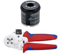 Bundle of KNIPEX Positionneur pour Harting 26 mm, 97 59 63 HA1 & KNIPEX Pince à sertir à quatre points pour contacts tournés, 97 52 63 A