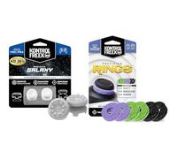 Bundle of KontrolFr PS Fr alaxy Grips pour Manette PS5 + KontrolFreek Precision Rings | Aim Assist Motion Control pour PS5/PS4 | Précision FPS