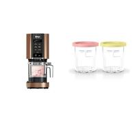 Bundle of Ninja CREAMi Sorbetière & Fabrique à Desserts Glacés 3 Pots, 7 Programmes, 1,4 L, Noir & Cuivre, NC300EUCP + Ninja Creami Deluxe Ice Cream Tubs, Compatible with Creami Deluxe, XSKPNTLD2EUUK