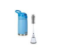 Bundle of Nuby Gourde Reflex Flip-it et Brosse de Nettoyage pour Biberon et Tétine 2 en 1 avec Support Hygiénique