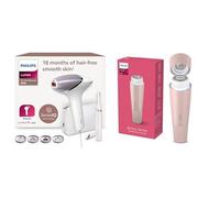 Bundle of Philips Lumea série 8000 Épilateur à lumière pulsée, alternative à l'épilation laser, technologie SenseIQ, tondeuse-stylo compact, BRI949/00 + Philips Series 5000 Épilateur visage, BRR454/00