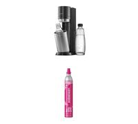 Bundle of sodastream Duo - Machine à eau pétillante, 1 bouteille 1L sans BPA et 1 bouteille en verre 1L incluses, noire + Sodastream Recharge de gaz supplémentaire 60L Quick Connect à clipser