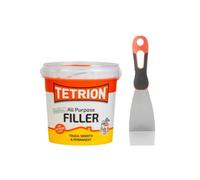 Bundle of Tetrion - Mastic Polyvalent Original 2kg Waterproof & Durable + Couteau à Mastic Confort pour Réparations Bois, Plâtre et Murs