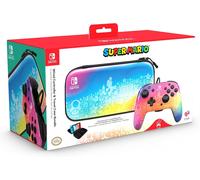 Bundle Pdp Manette Filaire Rematch Et Étui Super Mario Star Spectrum Pour Nintendo Switch