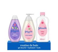 Bundle Soin Douce Nuit Johnson's Baby : Huile Pour Bébé (500 Ml) ¿ Lotion Hydratante (500 Ml) ¿ Bain Douce Nuit (500 Ml) ¿ Formu Multicolore