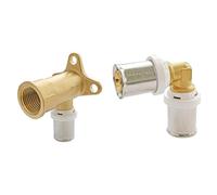 Bundle SOMATHERM FOR YOU - Applique murale à sertir et coude à 90° pour tube multicouche Ø16 - Raccords rapides, sécurisés et conformes norme NF 545, étanchéité garantie