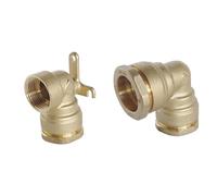 Bundle Somatherm FOR YOU - Applique murale en laiton pour tube PE D25 et Raccord coudé égal en laiton Ø25 mm, pression max 20 bars, joint torique EPDM, norme ACS, garantie 5 ans