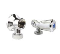 Bundle SOMATHERM FOR YOU - Applique murale pour robinet de machine à laver avec écrou collet battu Ø12mm et robinet standard à clapet, laiton chromé, installation facile, norme ACS