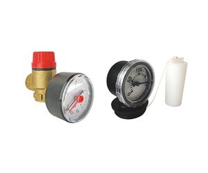 Bundle SOMATHERM FOR YOU - Bloc soupape mano 3 bars pour chauffage circuit fermé + Jauge mécanique 2" pour cuve fioul - Indicateur de niveau de fioul 0-2m, installation facile