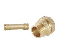 Bundle SOMATHERM FOR YOU - Raccord Laiton Manchon de Réparation et Raccord Droit Laiton Serrage Extérieur pour Tube PE Ø20 mm - Étanchéité et Performance Optimales, Garantie 5 ans