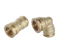 Bundle SOMATHERM FOR YOU - Raccord laiton manchon égal et coudé pour tube PE Ø25 mm, pression 20 bars, température -10° à +80°C, joint EPDM, norme ACS, garantie 5 ans