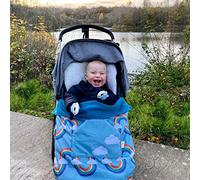 BundleBean - Chancelière imperméable multi-usage GO (arc-en-ciel) - Utilisation comme poussette, transporteur, écharpe, housse de siège de voiture, s'ouvre comme tapis de jeu, ajustement universel et