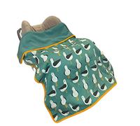 BundleBean Couverture 100 % jersey de coton réversible double couche avec bordure contrastée 100 x 75 cm pour bébé et baby shower. Idéale pour berceau, poussette, mouettes