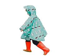 BundleBean Poncho de pluie imperméable pour enfant de 2 à 4 ans Ajustement universel Capuche à visière Boutonspression sous le menton et les bras Livré avec son propre sac de rangement