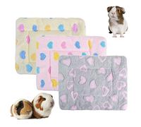 BundleMall - Lot de 3 lits en polaire pour petit animal, chauds et moelleux, tapis de couchage pour chaton, lapin, chinchilla, écureuil, hérisson (taille S : 38 x 28, K)
