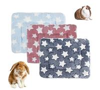 BundleMall - Lot de 3 lits en polaire pour petit animal, chauds et moelleux, tapis de couchage pour chaton, lapin, chinchilla, écureuil, hérisson (taille S : 38 x 28, M)